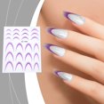 thumbnail image 1 of HOARBOEG Nail Gradient French Sticker Crescent Smile Sticker-thin French Lines Arcs-assisted Nail Decal Ornaments Clearance Sale, 1 of 7