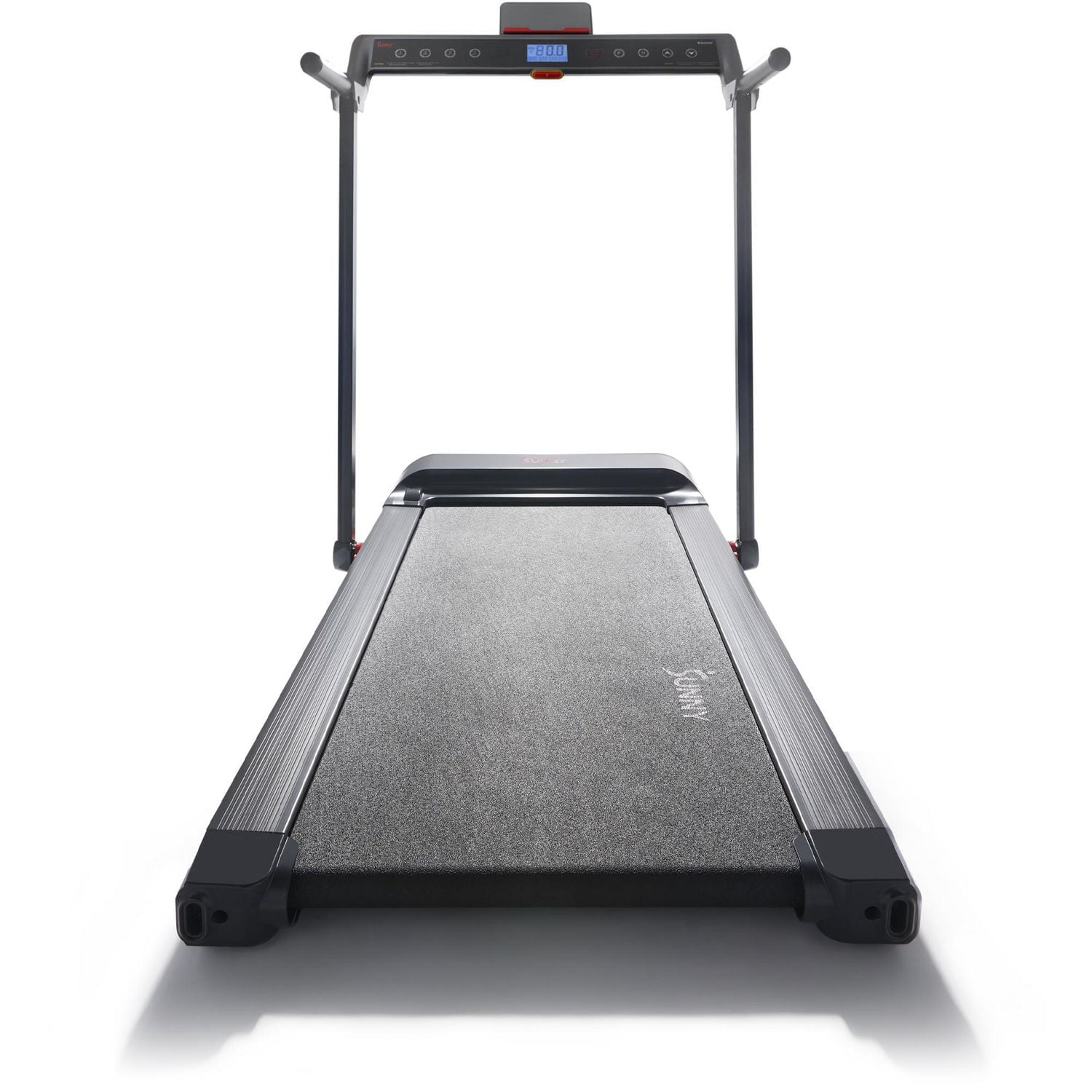 Sunny Health & Fitness Strider Foldable Treadmill, 20-Inch Wide Running Belt, Customizable Workout Programs, Pulse Sensors with Optional Exclusive SunnyFit App and Enhanced Bluetooth Connectivity