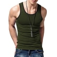 thumbnail image 4 of Men's Slim Casual Sports Summer Matching Color Undershirt Vest, 4 of 5