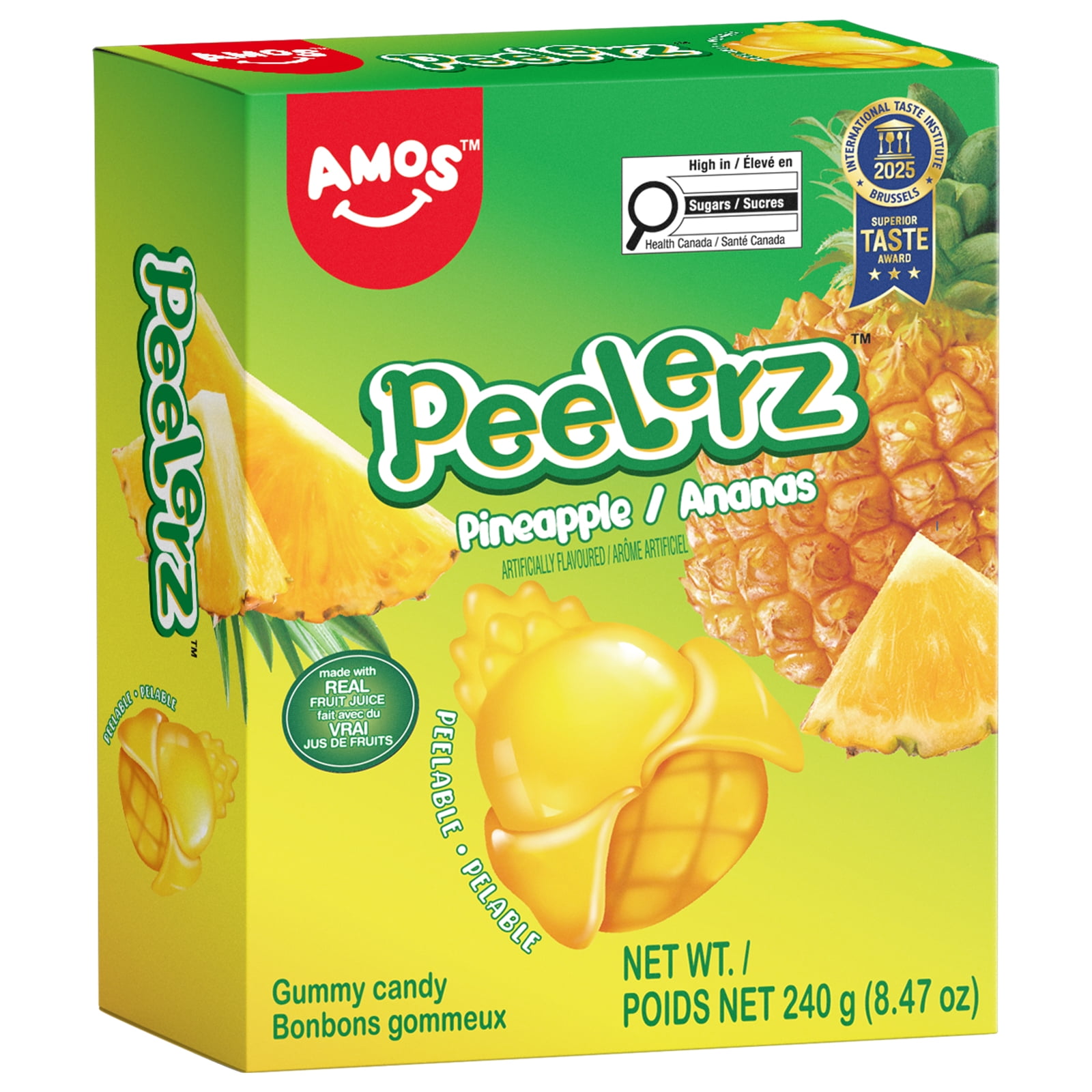 Peelerz Gummy Pineapple Peelable Candy Fat-Free Fruit Snacks 8.47
