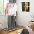 thumbnail image 4 of Gymax Extendable Clothing Garment Rack Heavy Duty Foldable Clothes Rack W/Hanging Rod, 4 of 10