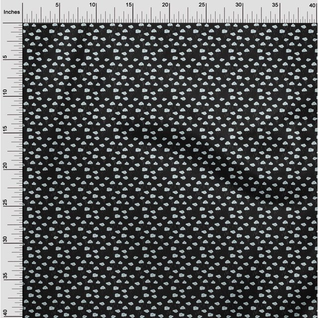 oneOone Silk Tabby Fabric Rainy Clouds Nature Decor Fabric Printed BTY 42 Inch Wide