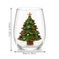 thumbnail image 3 of CQCYD Christmas Glass, 15oz/420ml Cute Christmas Collection Commemorative Drinking Glass, Large Capacity 2D Holiday Glassware for Dining Table Party Decor Christmas Gift for Family Friends, 3 of 6