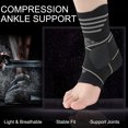 thumbnail image 4 of Support de Cheville Entorse Respirant Ajustable Manchon de Compression de Cheville, 4 of 10