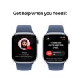 thumbnail image 5 of Apple Watch Series 10 (GPS) 46mm Silver Aluminum Case with Denim Sport Band S/M -Open Box, 5 of 5