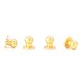 thumbnail image 2 of 20 Pcs Tête Ronde en Cuivre Massif Rivet Bouton Accessoires en Cuir DIY (10*8mm Or), 2 of 8