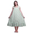 thumbnail image 1 of Bimba Menthe Pastel12 Chemises de Nuit en Coton à Imprimé de Trèfles Floraux pour Femmes Robe Sans Manches Tenue de Nuit Robe Maxi X-Small, 1 of 6