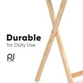 thumbnail image 3 of PJ Wood Table de Plateau à Collation Pliable et Portable pour Télé, Fini Naturel (Ensemble de 8 Pcs), 3 of 7