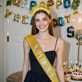 thumbnail image 4 of Customizable Sparkling Letter Shoulder Strap 160 × 9.5cm Birthday Party/Graduation /Beauty Pageant Hot Stamped Font Comes With Pin Shoulder Strap Set, 4 of 5