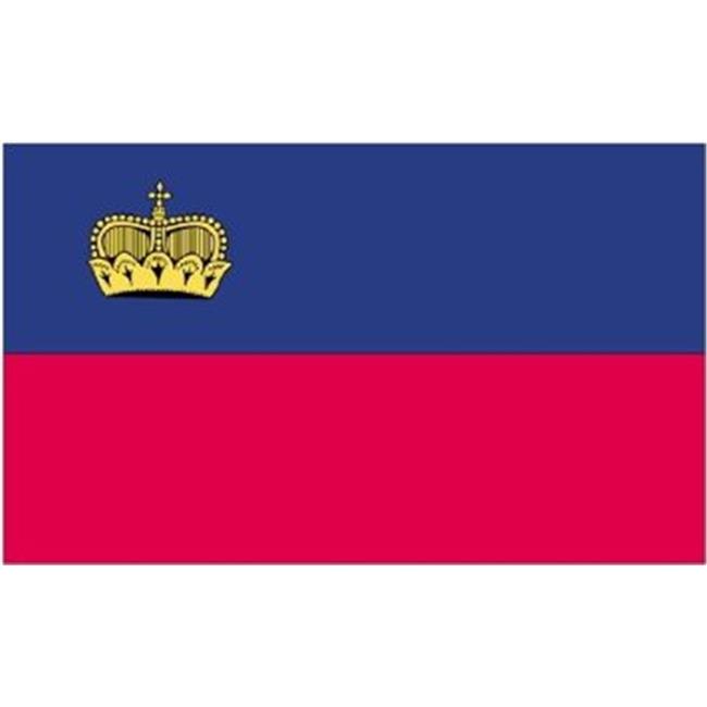 Drapeau du Liechtenstein Nyl-Glo de 3 Pi x 5 Pi avec Couronne