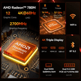 thumbnail image 2 of BRENUC N7P Mini PC, AMD Ryzen 7 8845HS, 32GB DDR5 RAM, 2TB SSD, 2 of 10