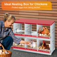 thumbnail image 2 of QinaQin 6 Compartment Galvanized Steel Chicken Nesting Box Red with Hole Perch Dot Ventilation No Cover, 2 of 7