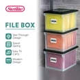 thumbnail image 3 of Sterilite 18689004 Versatile Clear Organizing Storage File Box w/ Lid (16 Pack), 3 of 12