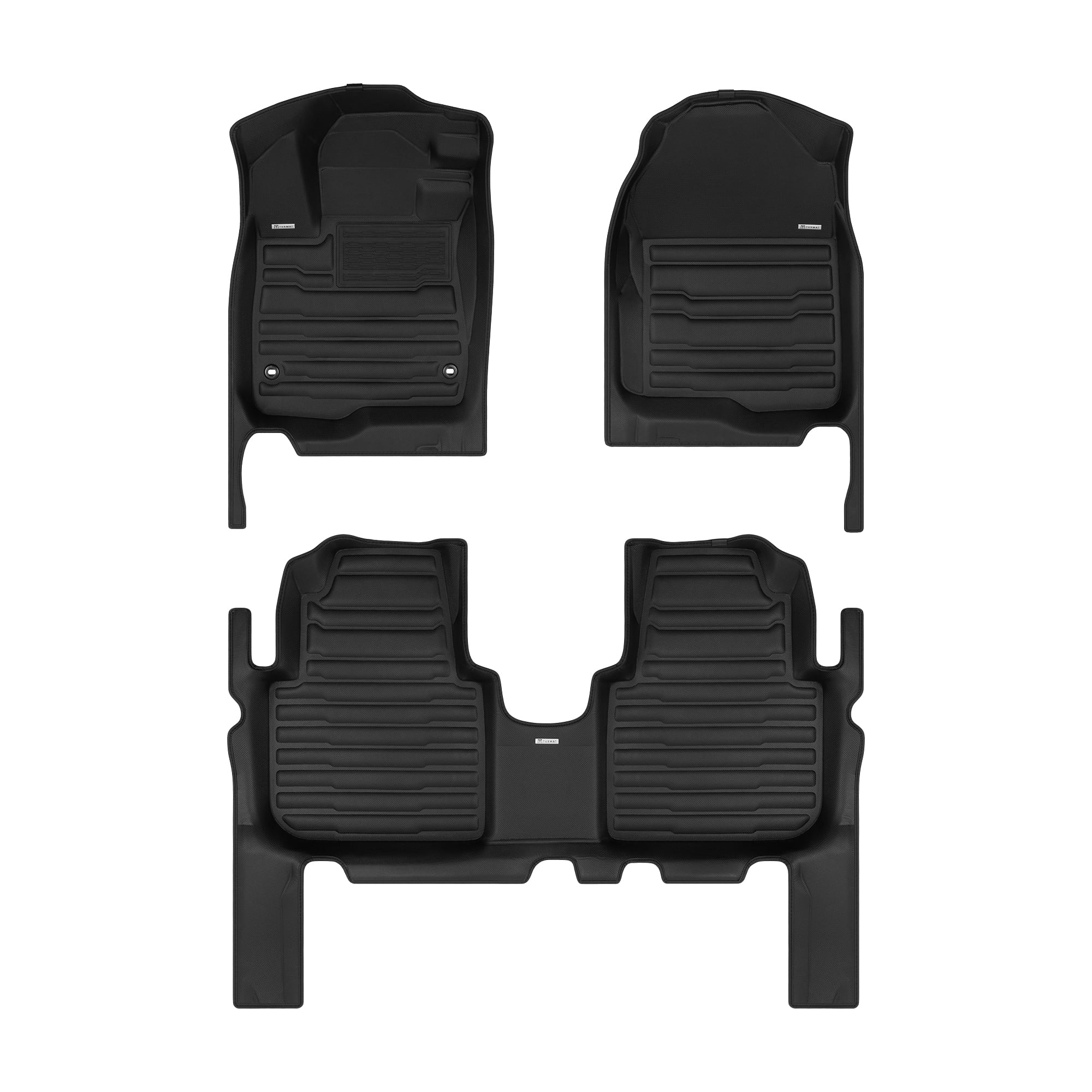 TuxMat - For Honda CR-V 2023-2027 Models - Custom Car Mats - Maximum Coverage, All Weather, Laser Measured - This Full Set Includes 1st and 2nd Rows