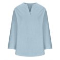 thumbnail image 4 of Yuyuzo Oversized Sweatshirts for Women Long Sleeve Crew Neck Side Slit Color Block Pullover Tops, 4 of 5