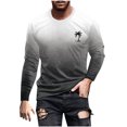 thumbnail image 2 of RXIRUCGD T-Shirt à Col Rond pour Hommes, Décontracté, Mode, Imprimé, Manches Courtes, Chandail, Gris Foncé, Taille : L, 2 of 5