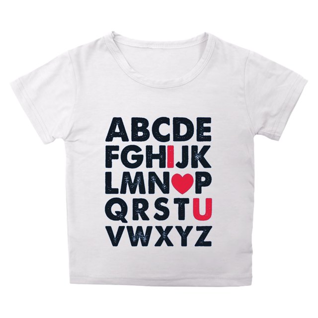 Chandails pour Filles Col Rond Imprimé Filles T-Shirts à Manches Courtes Été Vêtements Fillette Chandails Fille 3-4 Ans Mode Filles
