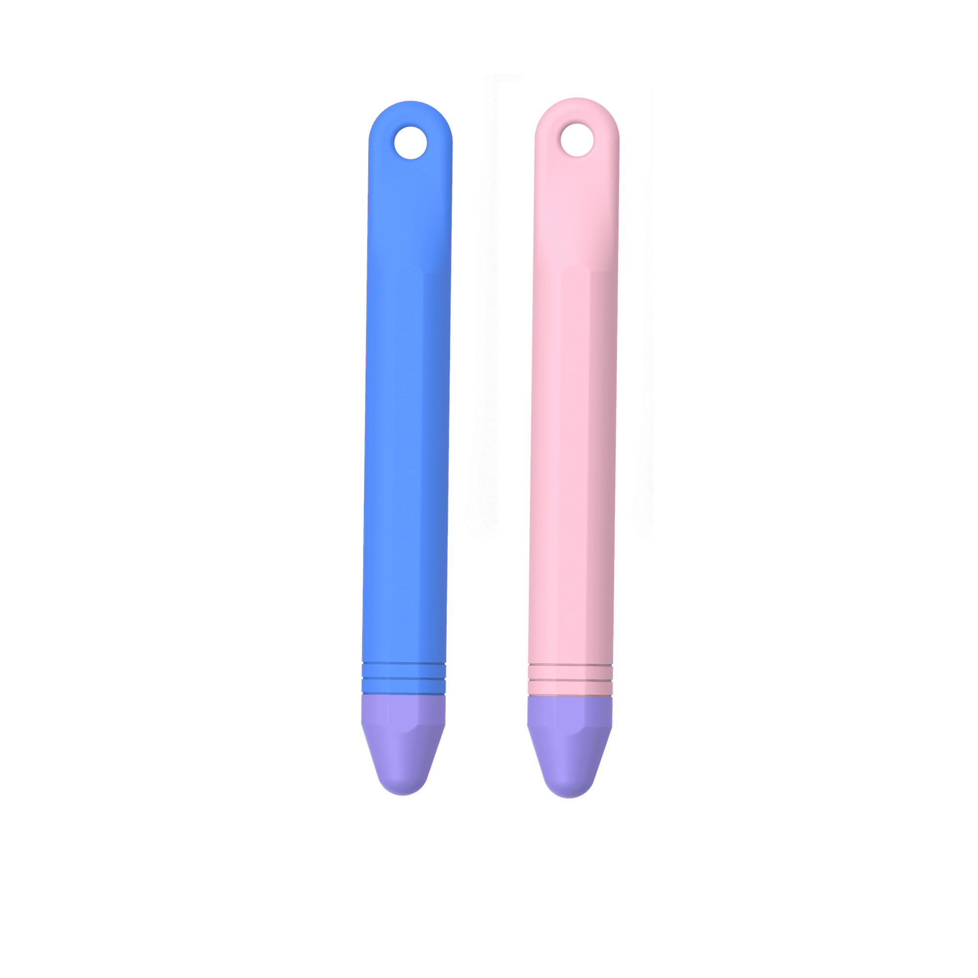 onn Rubber Tipped Kids Stylus Pen Set for Touchscreen Devices, Blue & Pink, 2 Pack
