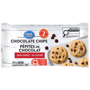 Great Value Semi-Sweet Sac à croustilles au chocolat