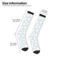thumbnail image 2 of Easygdp Rabbit And Star Prints Sport Knee High Socks Soccer Socks Calf Compression Athletic Socks for Men and Women, 2 of 6