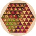 thumbnail image 1 of Ahgly Company Tapis Rond Lavable en Machine Intérieur Transitionnel Acajou Brun, 3 Pieds Rond, 1 of 7