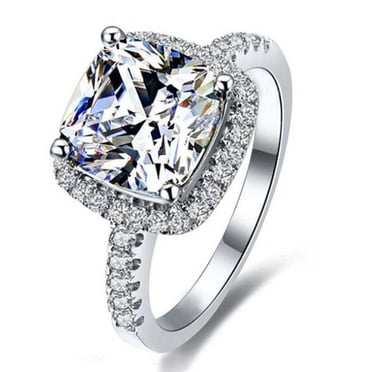 TIMIFIS Bagues Bagues de Phalange Superposables Incrustées Carrées Super Éclat Bague en Pierre Précieuse Classique Bague en Pierre Précieuse pour Femme Bagues pour Femmes;Adolescentes;Homme - Été