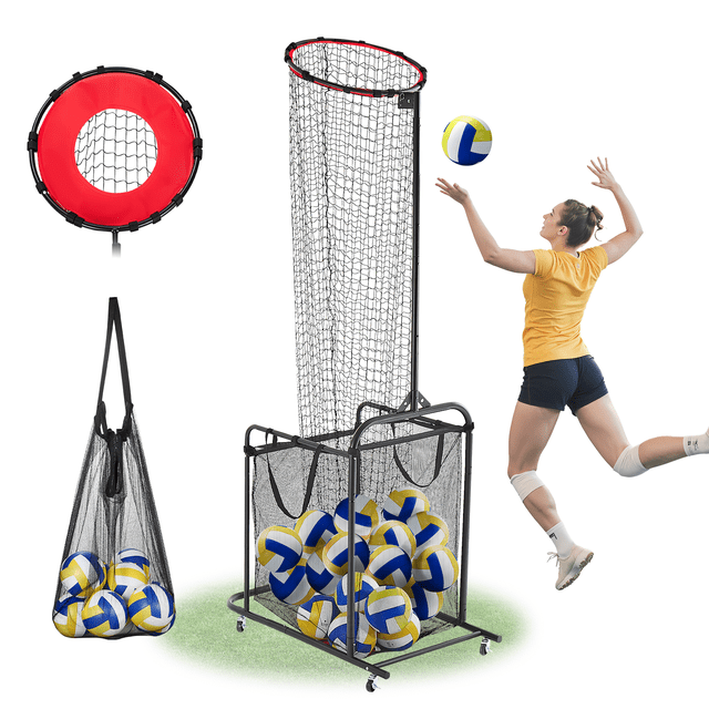 VEVOR Ensemble d'Entraînement de Volleyball pour Dresseur Filet Angle et Hauteur Réglables