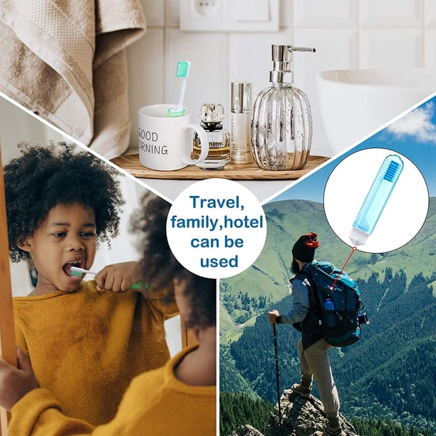 12 Pieces Travel Toothbrush Folding Toothbrush with Box Potable