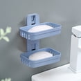 thumbnail image 4 of Adhesive Wall Mounted Storage Rack | Multipurpose Soap Holder & Organizer for Kitchen, Bathroom, or Shower | Strong Sticker Shelf for Home Organization | Space Saving No Drill Installation, 4 of 8