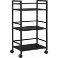 thumbnail image 2 of Ameriwood Marshall 3 Shelf Metal Rolling Utility Cart, White, 2 of 6