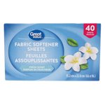 Great Value Fresh Scent Fabric Softener Sheets