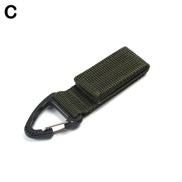 Outdoor Tactical Nylon Webbing Keychain Backpack Clasp Buckle Hook H4I5