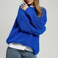 thumbnail image 4 of Timegard Chandails pour Femmes Automne Hiver Décontractés Col Rond Manches Longues Couleur Unie Tricotés Hauts Mode, 4 of 9