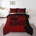thumbnail image 2 of Erosebridal Romantic Crown Bedding Twin Comforter Set, Red Black Down Comforter, Couple Lover, Reversible 2 Pieces, 2 of 8