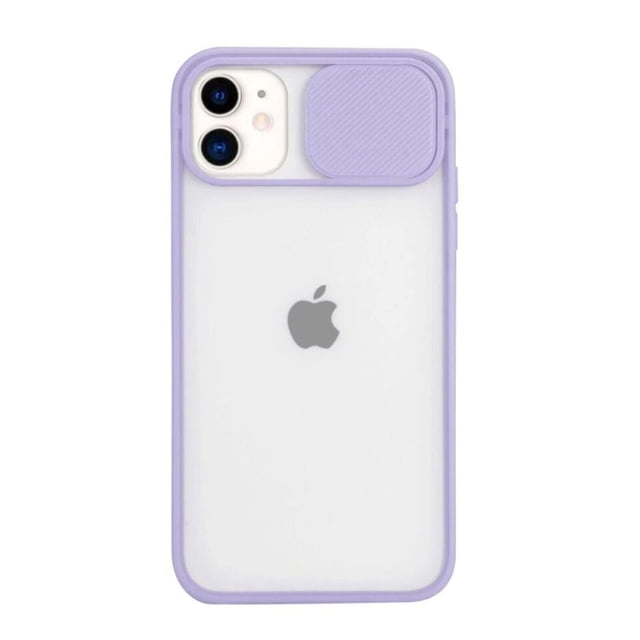 Designed for iPhone 13 Case with Slide Camera Cover, Shockproof Soft Rubber Bumper & Hard Back Protective Case for iPhone 13 6.1 inch (2021) - Purple