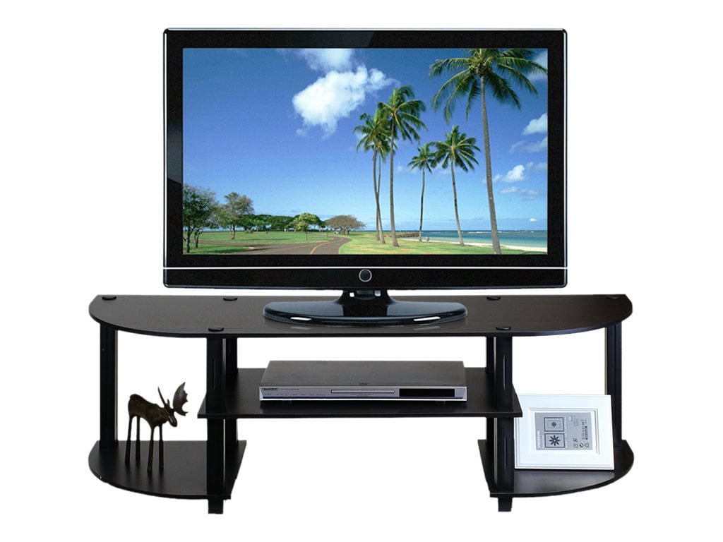 Furinno Turn-N-Tube - Stand - for LCD / TV / DVD / audio - PVC, CARB compliant composite wood - black, espresso - screen size: up to 42" - floor-standing