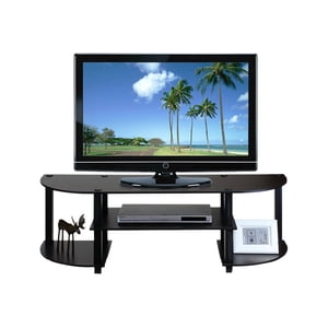 Furinno Turn-N-Tube - Stand - for LCD / TV / DVD / audio - PVC, CARB compliant composite wood - black, espresso - screen size: up to 42" - floor-standing