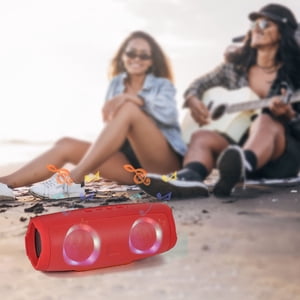 Haut-parleur Bluetooth, subwoofer sans fil, extérieur à haut volume Mini Haut-parleur, lumière couleur maison, haut-parleurs portatifs
