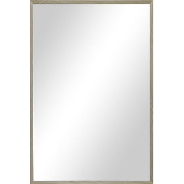 Mainstays Miroir rectangulaire encadré Adler à fixation murale; Fini mangue aspect bois, Miroir Décoratif, 18x22po