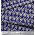thumbnail image 3 of Soimoi Modal Satin Fabric Leaves & Floral Block Fabric Prints by Yard 42 Inch Wide, 3 of 3