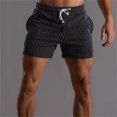 thumbnail image 2 of Mens Shorts Mens Stripe Printed Casual Drawstring Pockets Elastic Sports Shorts, 2 of 9