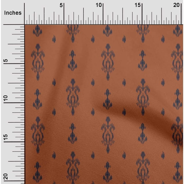 oneOone Organic Cotton Voile Fabric Arrow & Paisley Ikat Decor Fabric Printed BTY 42 Inch Wide