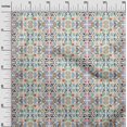 thumbnail image 3 of oneOone Rayon Teal Blue Fabric Block Craft Projects Decor Fabric Printed By The Yard 56 Inch Wide-M4, 3 of 5