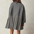 thumbnail image 4 of EGNMCR Robes de Fête pour Femmes Mode Chandail Décontracté Surdimensionné pour Femmes Robe à Manches Longues Col Rond Mini-Robes Patchwork pour Dames, 4 of 8