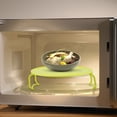 thumbnail image 4 of Microwave Oven Tray Rack Multifunctional Plastic Steaming, Multifunctional Heating Layered Cooking(Green), 4 of 8