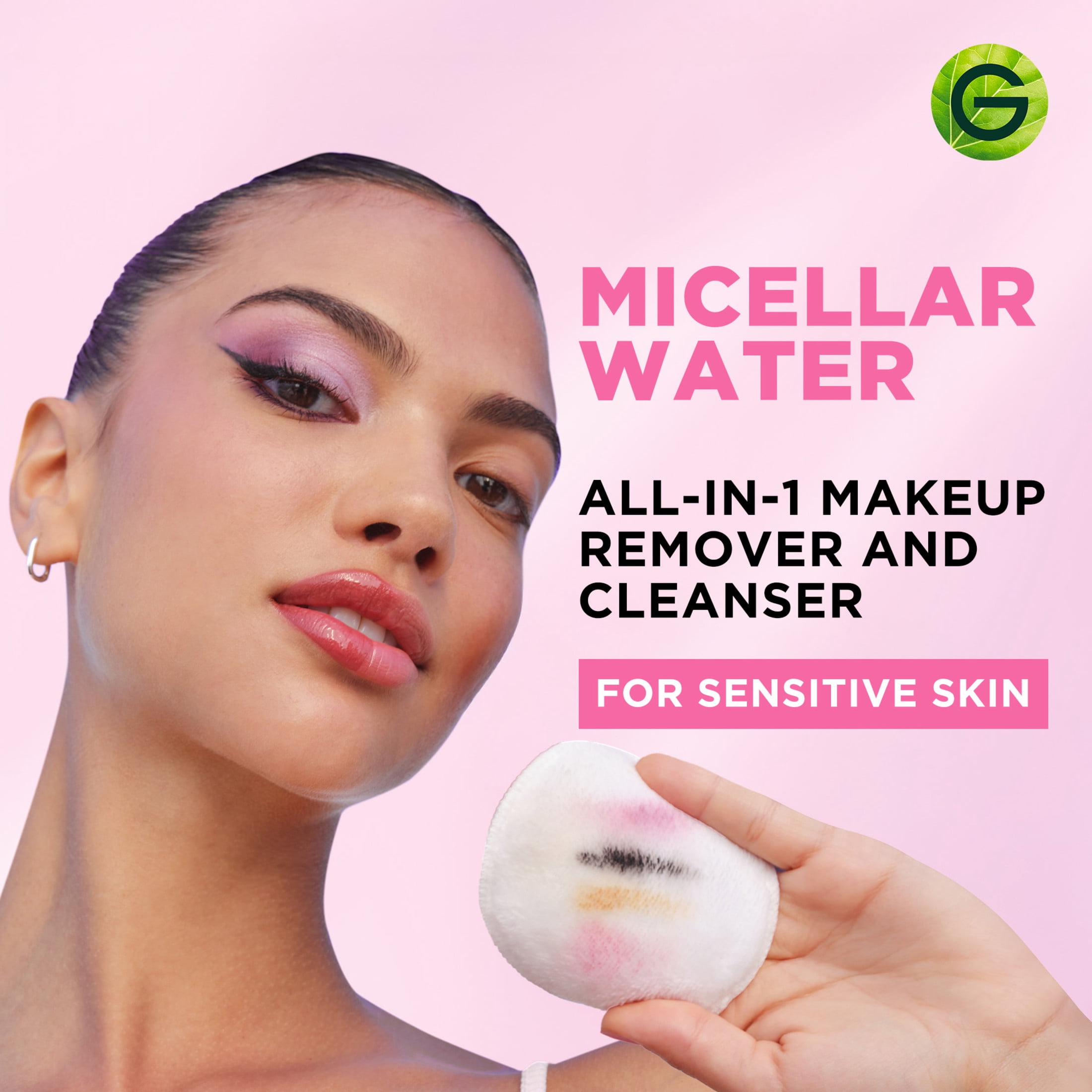 Garnier Micellar Water, Cleanser & Makeup Remover, Travel Size, Suitable for Sensitive Skin