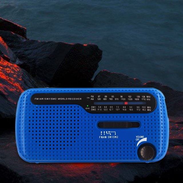 Chmadoxn AM/FM/SW Radio, Hand Crank Portable Survival Emergency Radio,Rechargeable Battery Power Bank USB Cellphone Charger,Camping Flashlight Lantern, Alarm FM radio