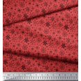 thumbnail image 2 of Soimoi Tissu Satin Modal Flocon de Neige Imprimé Artistique 1 Yard 42 Pouces de Large, 2 of 3