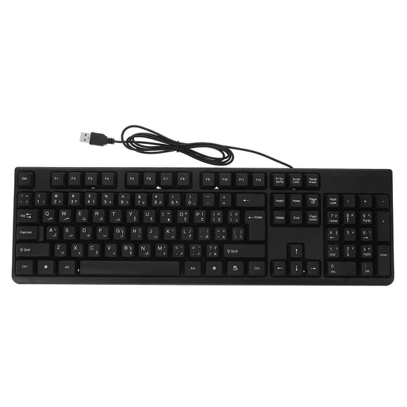 Shisuyan Wired Gaming Keyboard USB Arabic Letter Laptop Desktop Computer Keyboard