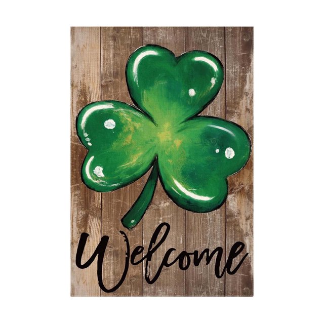 St. Patricks Day St. Patrick's Day Garden Flag Four Leaves